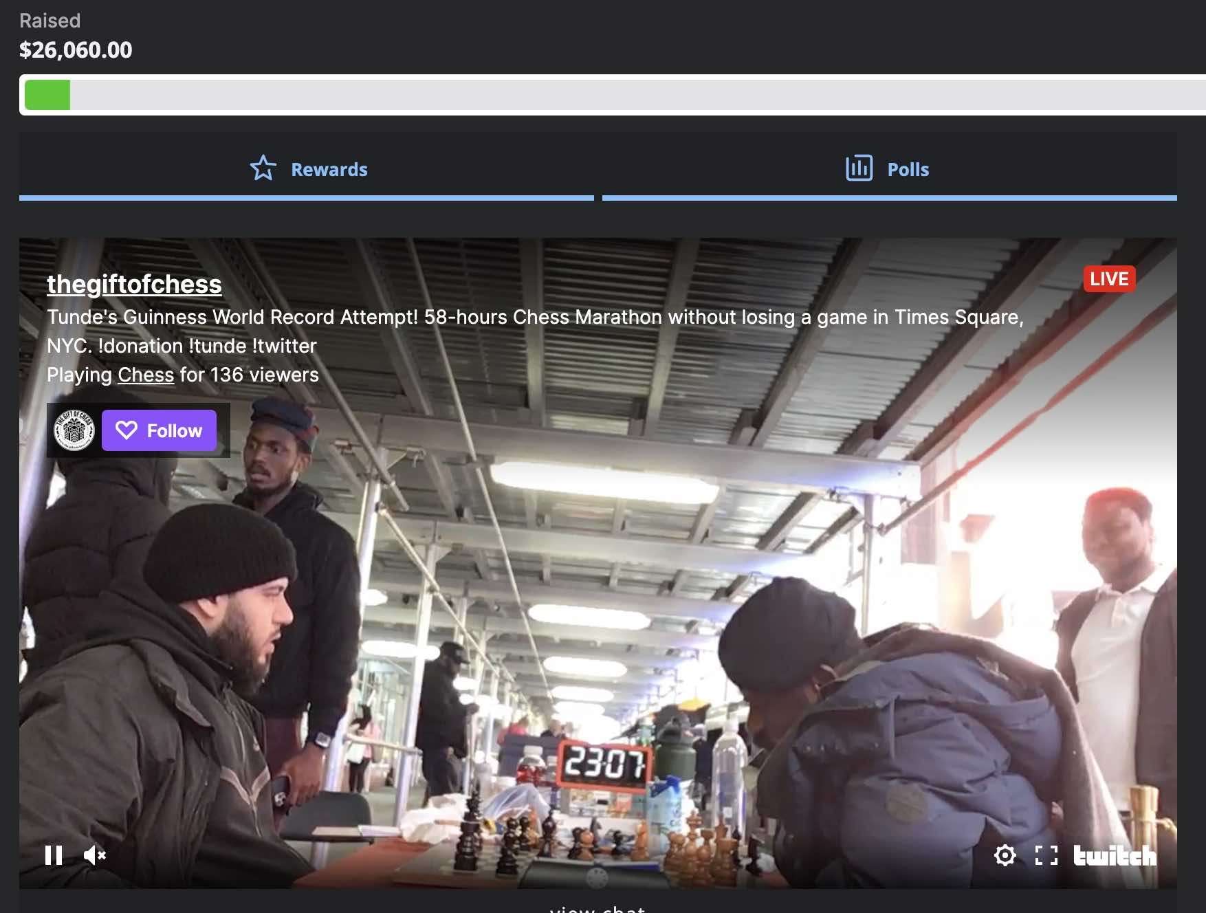 Tunde Onakoya undefeated after 20 hours, gets over K donations